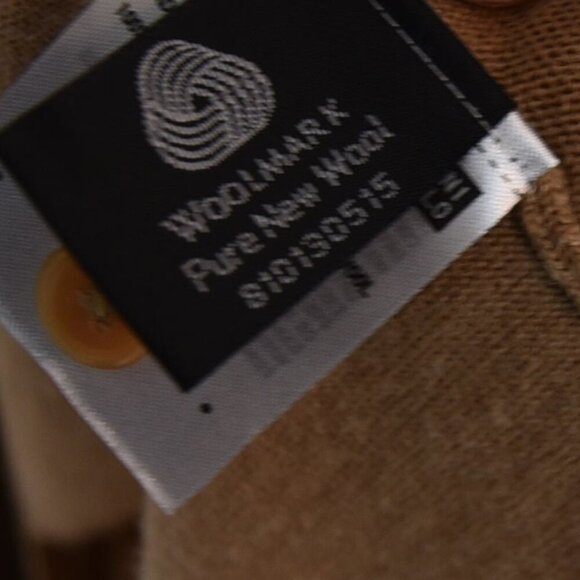 Uniqlo 100% Wool Cardigan Size XS Camel Brown Lightweight Long Sleeve Minimalist - Picture 5 of 8